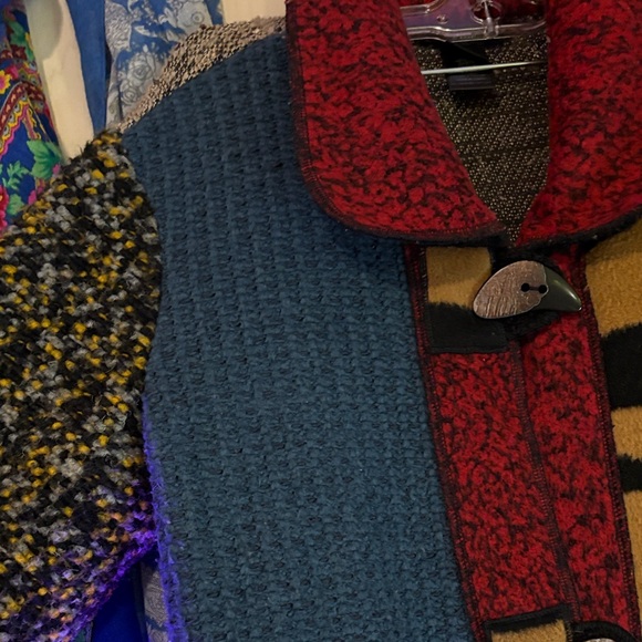 Ali Miles Multicolor Patchwork Women's Coat - Picture 3 of 5